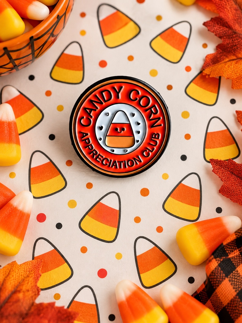 Candy Corn Appreciation Club Tack Pin – NWOT